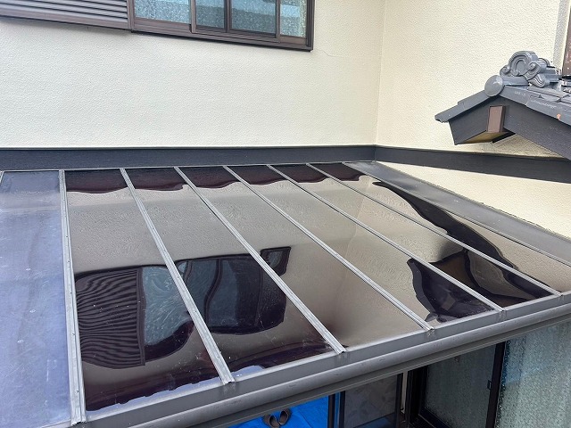 中央市　テラス屋根張り替え